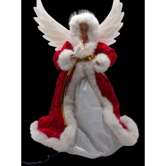 Bradford Fiber Optic Angel 14" Tree Top Tablepiece Continuous Changing Colors - Picture 1 of 11